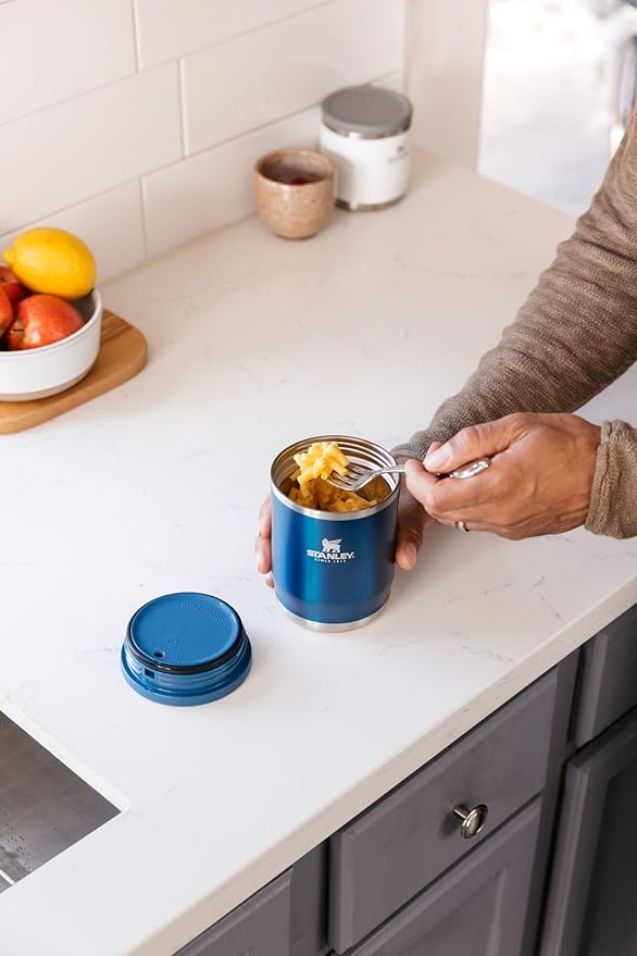 Stanley Adventure To-Go Food Jar | Vacuum Insulated Thermos Food Container | Wide Mouth Screw On Lid | Packable for Travel | Stainless Steel with Leakproof Lid | BPA-Free