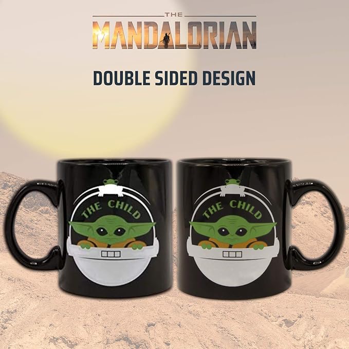 Silver Buffalo Star Wars The Mandalorian Child Ceramic Coffee Mug, 14-Ounces