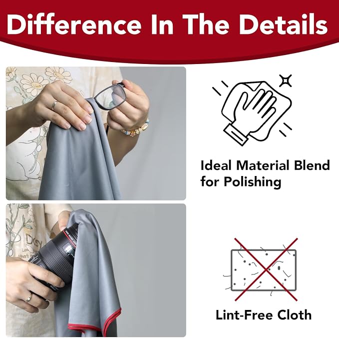 Wine Glass Polishing Cloths Large Glass Cleaning Cloth, Streak Free, Lint Free - Image 5