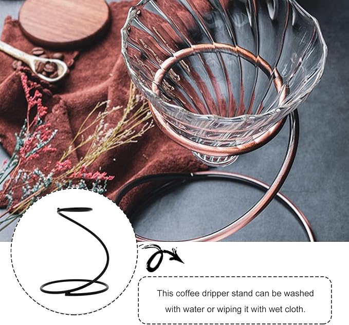 Hemoton Snake Shape Coffee Dripper Stand Stainless Steel Filter Cup Holder - Image 2