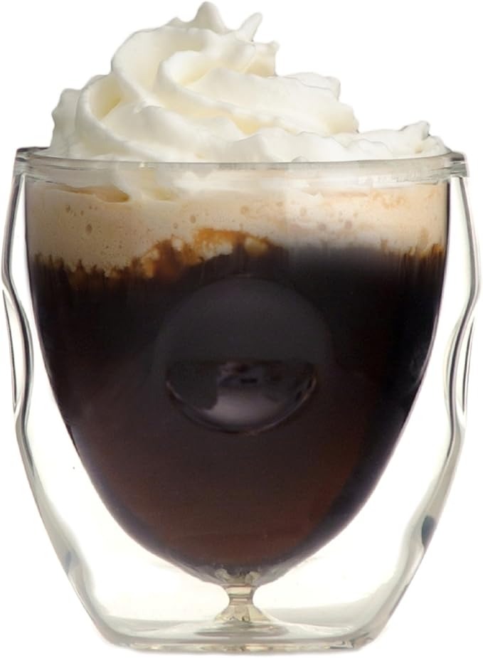 Ozeri Moderna Artisan Series Double Wall Beverage and Espresso Shot Glasses, 2-Ounce, Set of 2