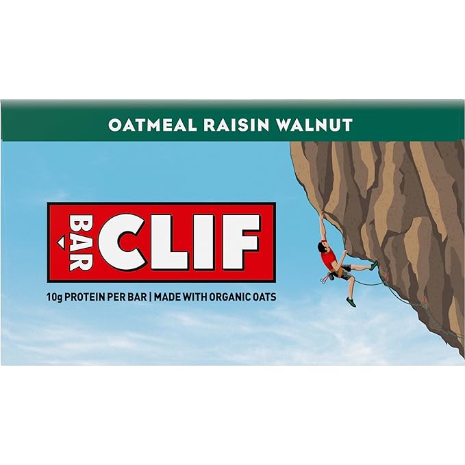 CLIF BAR - Energy Protein Bars - Oatmeal Raisin Walnut - Made with Organic Oats - Energy Bars - Non-GMO - (10 Pack)