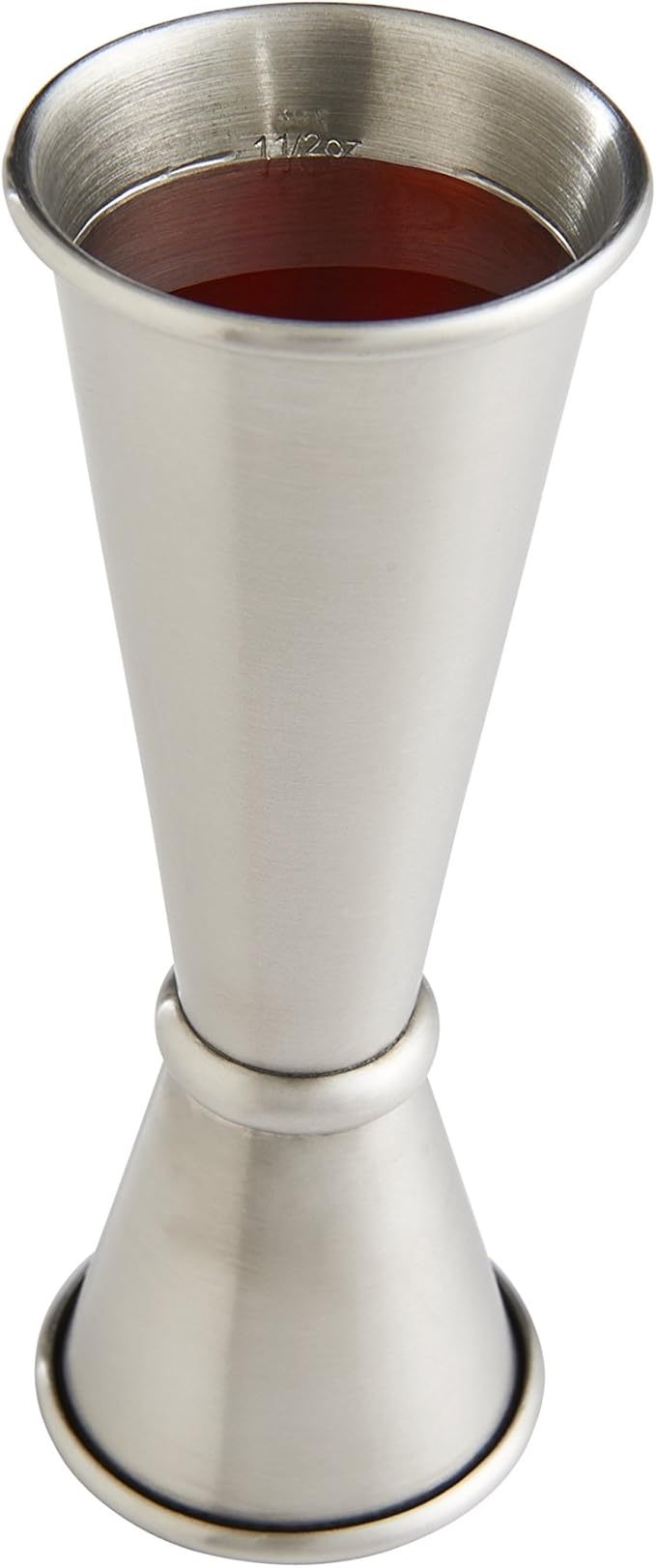 HIC Kitchen Bar Japanese-Style Double Cocktail Jigger, 18/8 Stainless Steel, For Mixing And Measuring Craft Cocktails, 0.5- To 2-Ounce