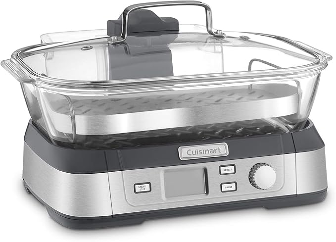 Cuisinart STM-1000 Digital Cook Fresh Digital Glass Steamer, Stainless Steel