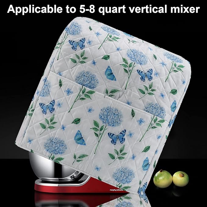 Stand Mixer Cover,Hydrangea Kitchen Mixer Cover Compatible With 5-8 Qt Kitchenaid Hamilton Mixers,Spring Summer Kitchen Decor,Kitchen Aid Mixer Covers,Pioneer Woman Kitchen Aid Mixer Assecories