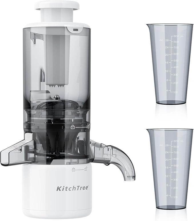 Slow Cold Press Juicer Attachment for KitchenAid Stand Mixer, 4.2" Large Feed Chute Fit Whole Vegetables & Fruits, Masticating Juicer Attachment for KitchenAid, Easy to Clean