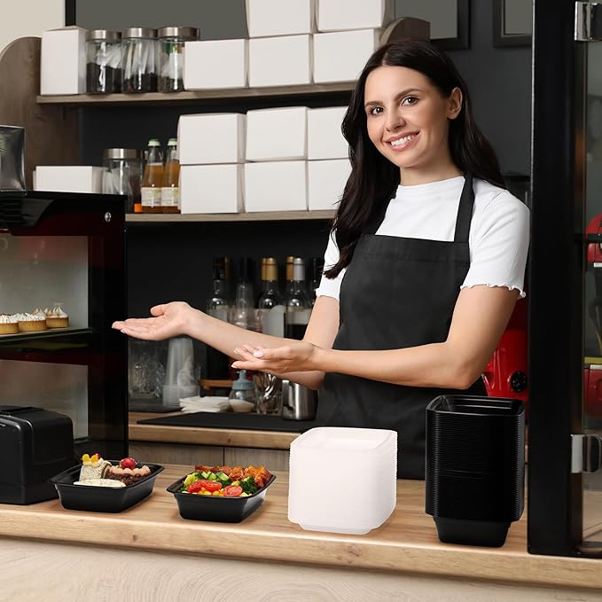 Glotoch 28oz Meal Prep Containers, 10 Pack (20-Piece) Reusable Food Storage Containers with Lids Microwave, Freezer, Dishwasher Safe - Leakproof & BPA Free Durable Plastic Lunch Box To Go Take Out