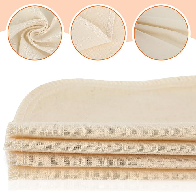 WLLHYF 4 Pack Cotton Nut Milk Bag 8 × 6 Inches Fine Mesh Cheese Cloth Multiple - Image 8