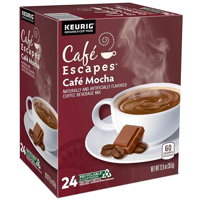 Cafe Escapes Cafe Mocha Keurig Single-Serve K-Cup Pods, 96 Count