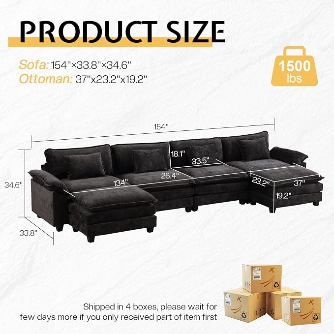 Modular Sectional Sofa, Cloud Couch - Image 2