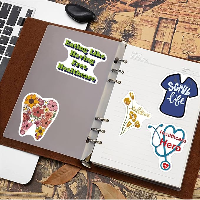 50 Pcs Health Care Stickers Doctor Nurse Sticker Medical Science Equipment - Image 5