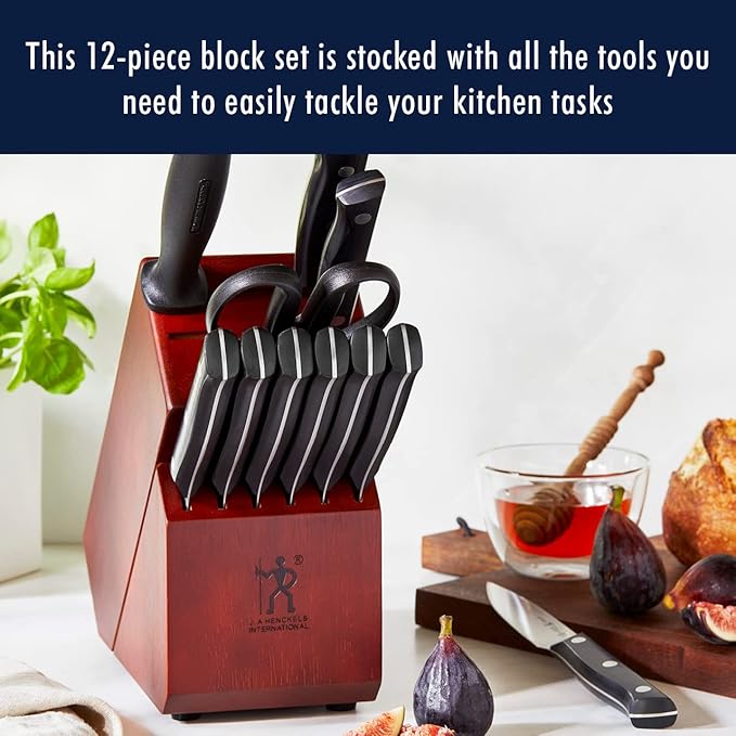 HENCKELS Dynamic Razor-Sharp 12-Piece Knife Set, Chef Knife, Bread Knife, Steak Knife, German Engineered Informed by 100+ Years of Mastery