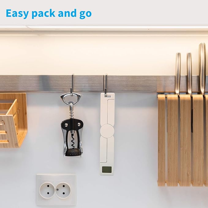 Portable Food Scale Travel Scale for Food, Small Folding Digital Kitchen Scale for Food, Collapsible Mini Pocket Scale Grams and Ounces, Perfect for Diet Calorie Control Compact Kitchen, X White