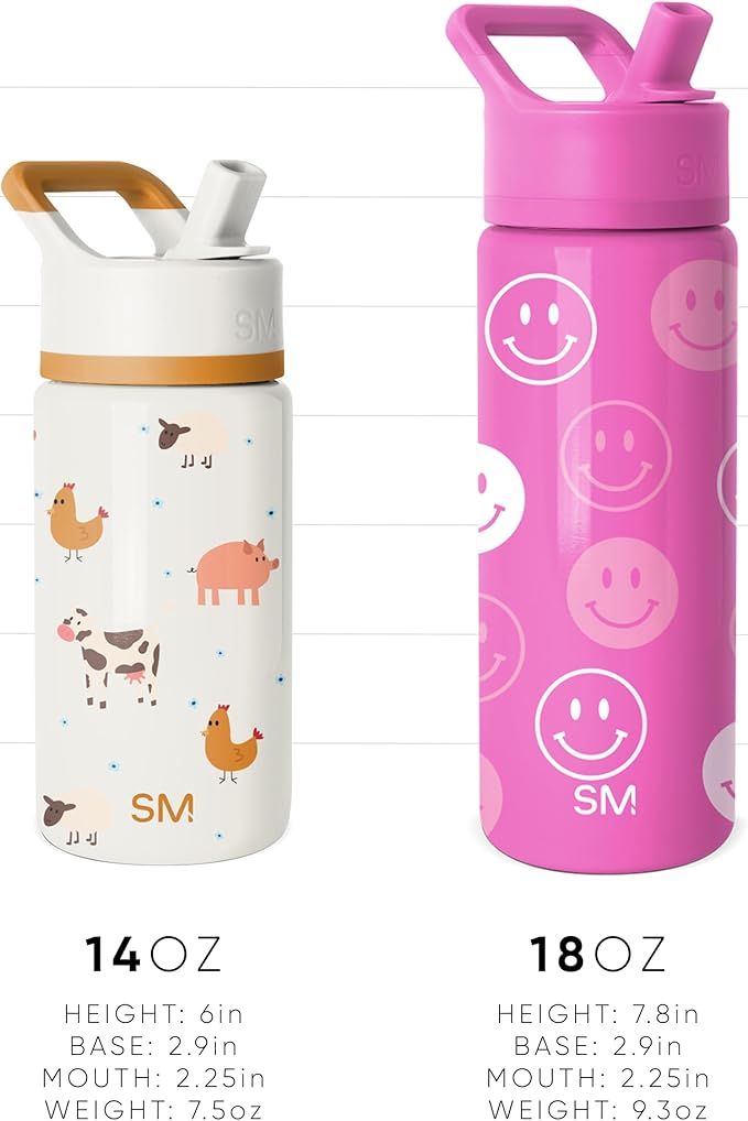 Simple Modern Kids Summit Water Bottle with Straw Lid | Harry Potter 14oz Stainless Steel Cup Insulated Tumbler for Boys, Girls, School | Magical Mashup