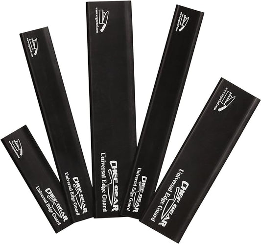 Ergo Chef 5pc Universal Knife Edge Guard Set (Black) Multi-sized / Chef knife, Santoku, Bread, Utility and Paring knives