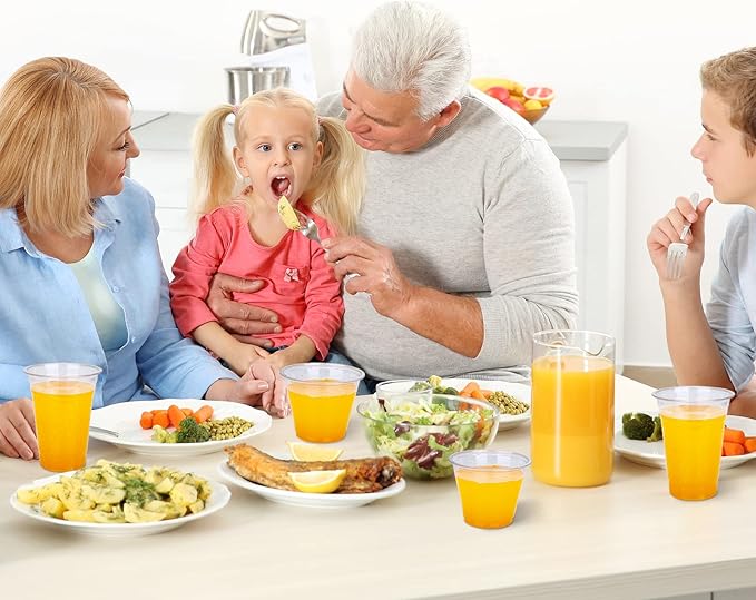 TashiBox [16oz - 150 Cups Clear Plastic Cups, disposable plastic cups for tea,smoothies Sodas and Mixed Drinks