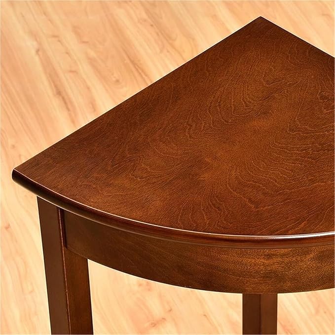 Corner Tables Compact Triangle Solid Wood Side Table Corner Shelf Unit - Image 5