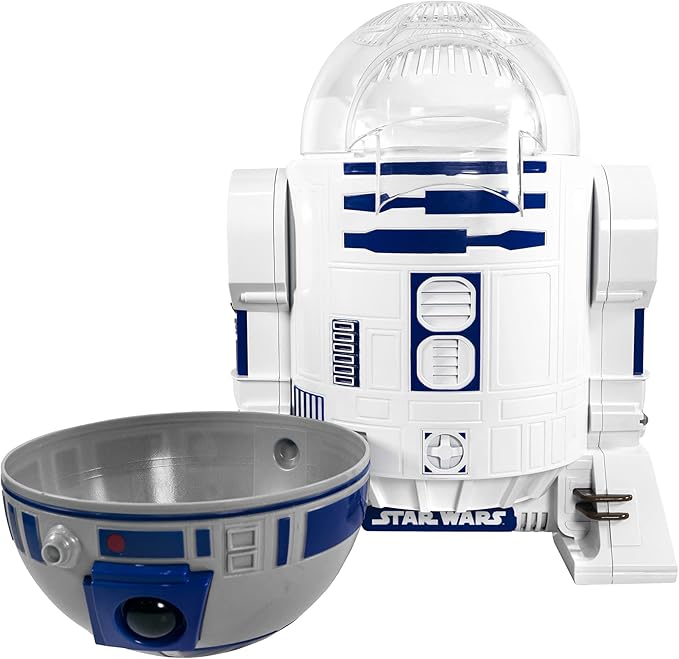 Uncanny Brands Star Wars R2D2 Popcorn Maker- Fully Operational Droid Kitchen Appliance