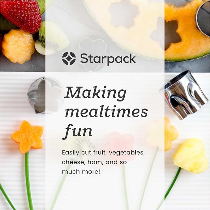 StarPack Home Vegetable Cutter Shapes Set (5 Piece) - Mini Cookie Cutters, Vegetable Shape Cutters for Kids, Bento Lunch Box Accessories