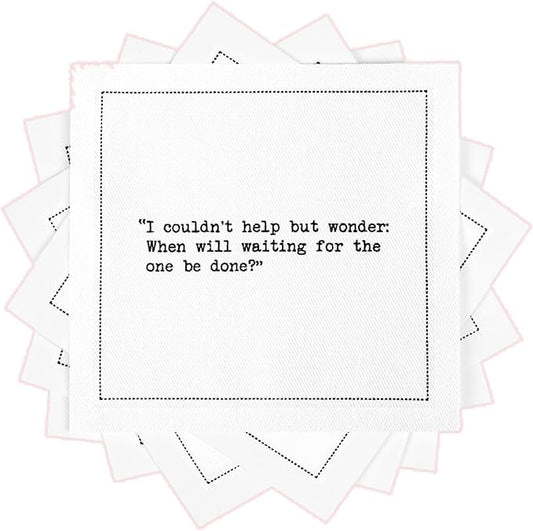 Five Star Funny Carrie Bradshaw Quotes | White Cotton Cocktail Napkins | 50 Luxury Disposable Beverage Napkins with Witty Bar Quotes | Drink Napkins for Parties, Bars, Weddings & Game Nights