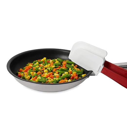 Rubbermaid Commercial Products High Heat Resistant Silicone Heavy Duty Spatula/Food Scraper 13.5-Inch 500 Degrees F Red Handle for Baking/Cooking/Mixing Commercial Dishwasher Safe