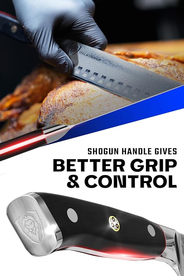 DALSTRONG Slicing Knife - 14 inch - Extra Long Slicer Knife - Shogun Series Elite - Japanese AUS-10V Super Steel - Vacuum Treated - G10 Handle - Carving Slicer BBQ, Brisket Gift Knife- Sheath Included