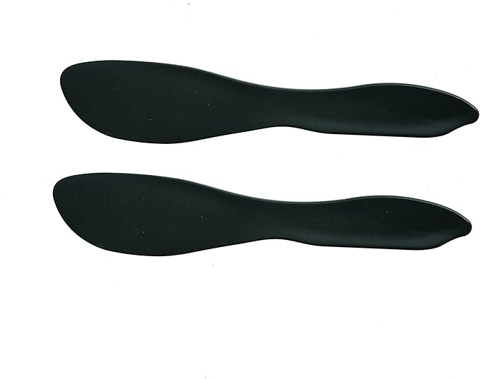 Linden Sweden Multi Purpose Spreaders | Versatile Butter Knife for Soft Cheese or Frosting | Safe for Kids | BPA-Free and Dishwasher-Safe | Set of 2 Spreaders Each | Made in Sweden | Black