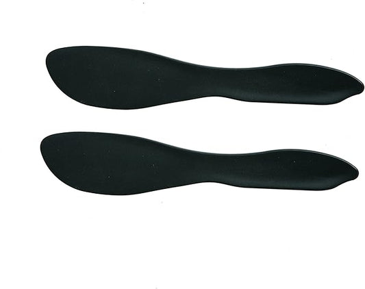Linden Sweden Multi Purpose Spreaders | Versatile Butter Knife for Soft Cheese or Frosting | Safe for Kids | BPA-Free and Dishwasher-Safe | Set of 2 Spreaders Each | Made in Sweden | Black