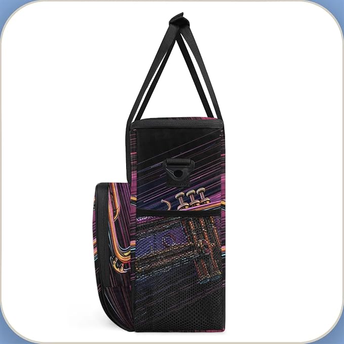 Music Trumpet Coffee Maker Carring Bag, Large Insulated Storage Organizer Case - Image 4