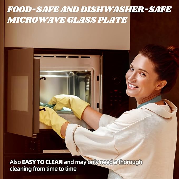 10" Microwave Turntables Replacement, Microwave Glass Plate Compatible with Whirlpool - The Exact Replacement Part of W11367904/ W10337247/ AP6892124/ W11335034/ WPW10337247 etc – Dishwasher Safe