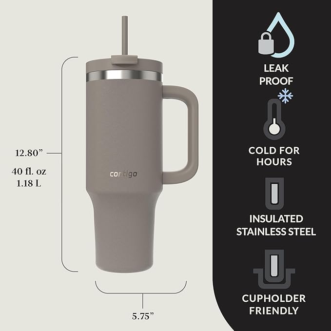 Contigo Streeterville 40oz Tumbler Stainless Steel Vacuum Insulated Leak-Proof Cold for 29 Hours Inkycap