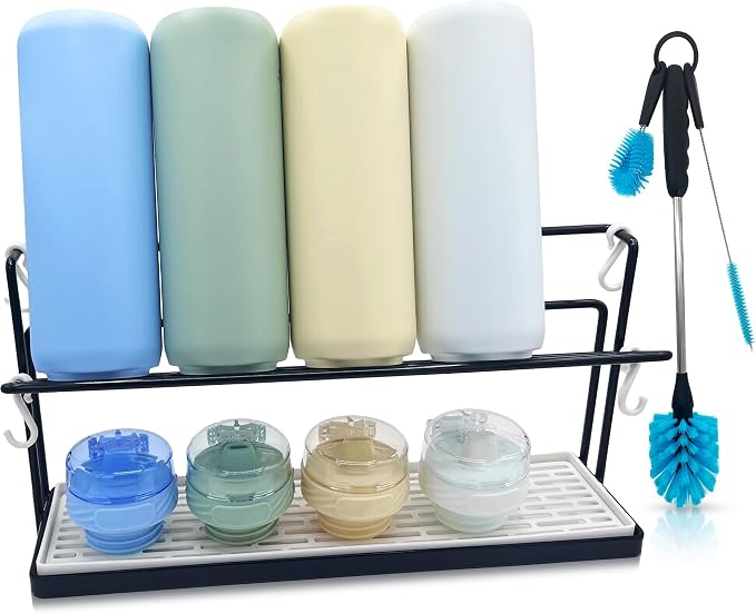 Water Bottle Drying Rack for Kitchen Counter – Cup Drying Rack, Mug & Glass by Unknown