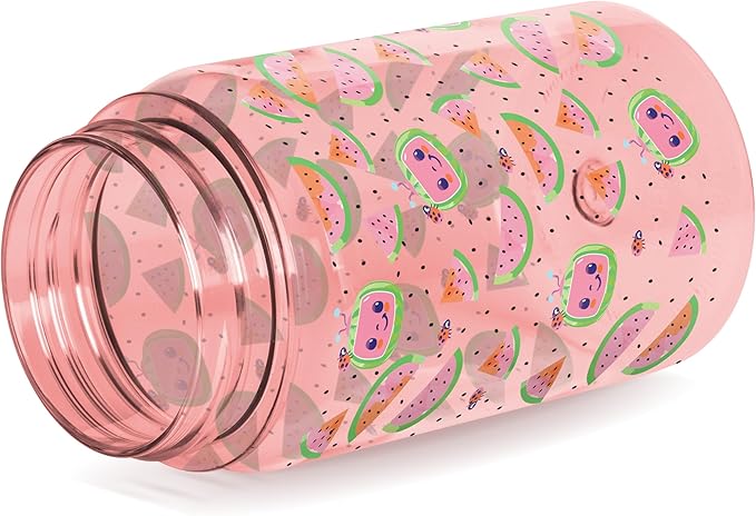 Simple Modern CoComelon Kids Water Bottle Plastic BPA-Free Tritan Cup with Leak Proof Straw Lid | Reusable and Durable for Toddlers, Girls | Summit Collection | 12oz, CoComelon Pink Melon