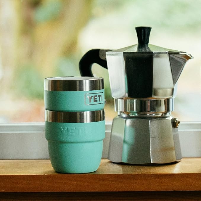 YETI Rambler 4 oz Stackable Cup, Stainless Steel, Vacuum Insulated Espresso/Coffee Cup, 2 Pack