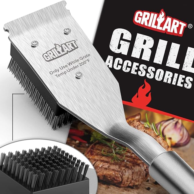 GRILLART Grill Brush and Scraper Replacement Head - 2PCS