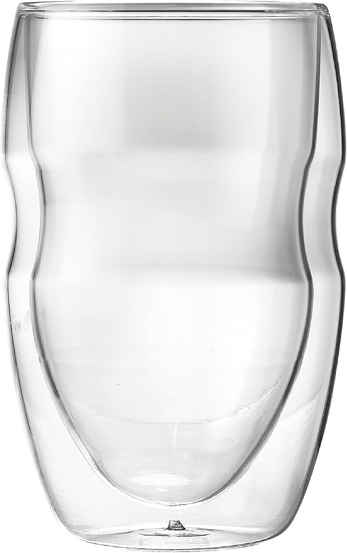 Ozeri Serafino Double Wall Insulated Beverage and Coffee Glasses, 8-Ounce, Set of 4
