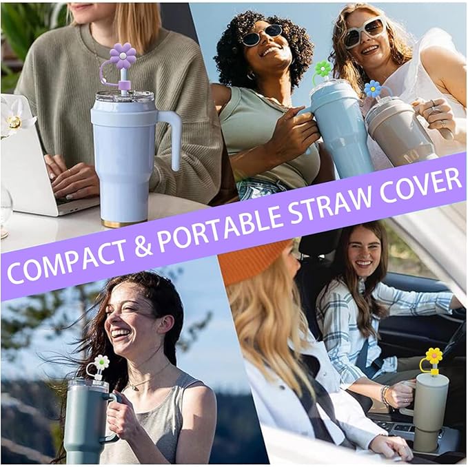 Stanley Cup Straw Cover Cap, Compatible with 30 & 40 Oz Tumbler, Reusable Straw Tips, Perfect for Gifts