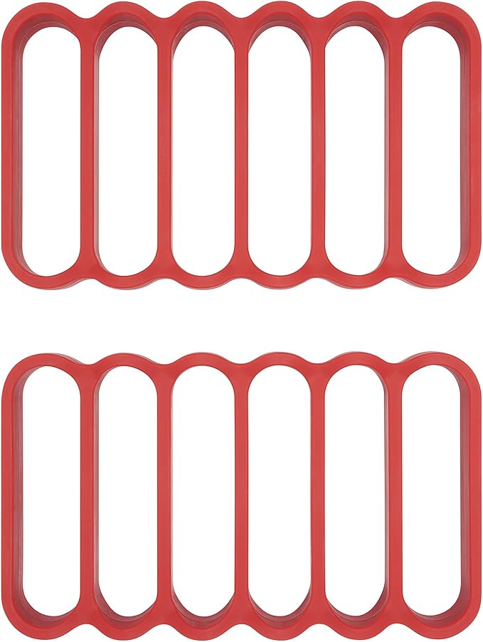 OXO - 11210100 OXO Good Grips Silicone Roasting Racks, 2-Pack,Red,Pack of 2