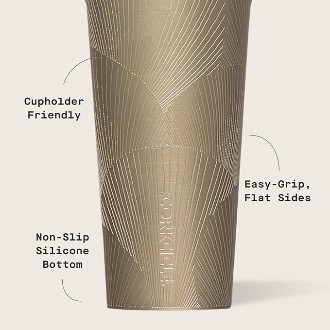 Corkcicle Classic Tumbler - Keeps Drinks Cold for 9 Hours & Hot for 3 - Triple-Insulated Stainless Steel - Holiday Tumbler Gift - 16 oz - Champagne Dreams