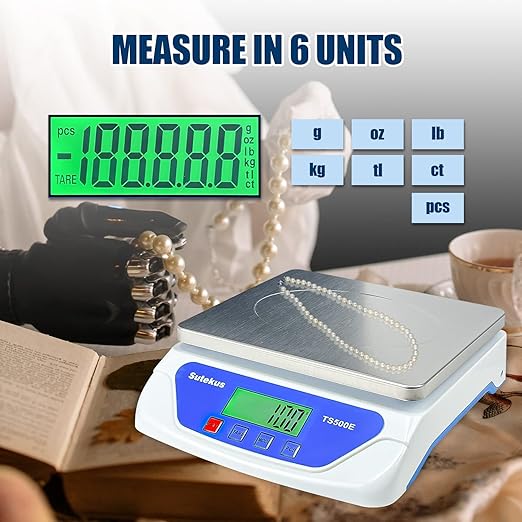 Sutekus Digital Scales 0.04oz to 55lbs - Precise Kitchen Scale for Cooking, Home & Postal