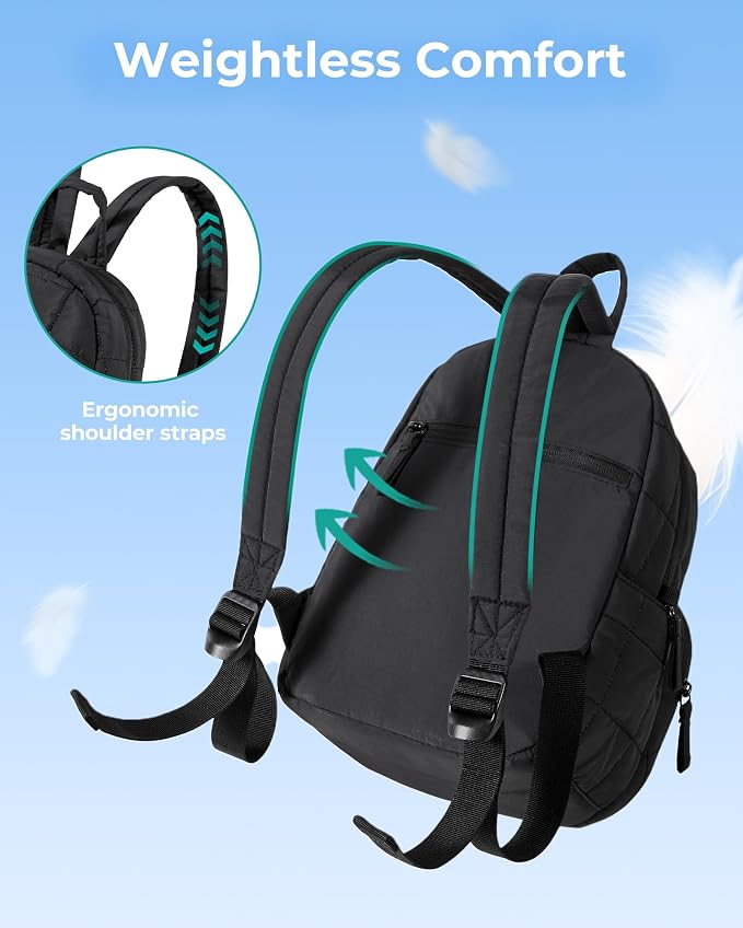 BAGSMART College Laptop Backpack, Mini Backpack - Image 6