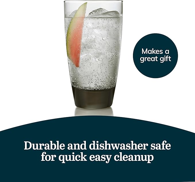 Libbey Classic Smoke Tumbler Glasses, Set of 12