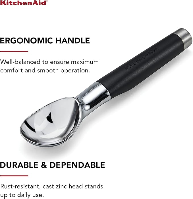 KitchenAid KO117OHOBA Gourmet Ice Cream Scoop,Matte Black