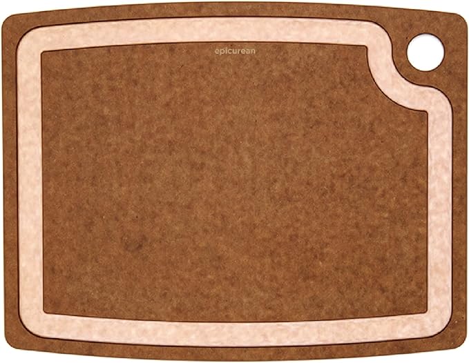 Epicurean Gourmet Series Cutting Board with Juice Groove, 14.5-Inch by 11.25-Inch, Nutmeg/Natural