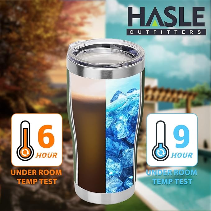 HASLE OUTFITTERS 20oz Tumbler Bulk, Insulated Tumblers with Lid, Vacuum Stainless Steel Tumbler, Double Wall Powder Coated Cup, coffee mugs(Army Green, 12 Pack)
