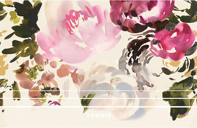 Tervis Traveler Kelly Ventura Floral Collection Triple Walled Insulated Tumbler Travel Cup Keeps Drinks Cold & Hot, 30oz, Posy