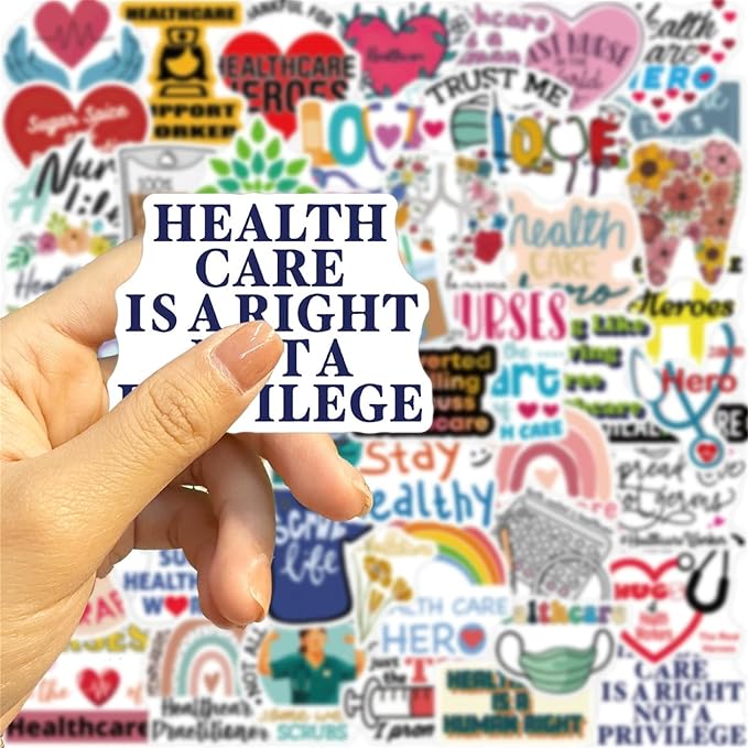50 Pcs Health Care Stickers Doctor Nurse Sticker Medical Science Equipment - Image 2