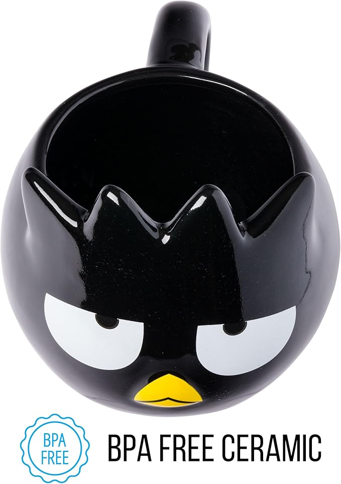Silver Buffalo Sanrio Hello Kitty and Friends Badtz-Maru Ceramic 3D Sculpted Mug, 20 Ounces