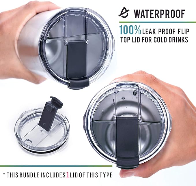 Stainless Steel Travel Mug with Handle 30 oz - 6 Piece Set. Tumbler with Handle, Straw, Cleaning Brush & 2 Lids. Double Wall Insulated Large Coffee Mug Bundle - Hot Pink Powder Coat Tumbler