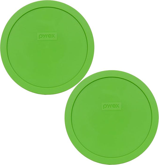 Pyrex 7402-PC 6/7-Cup Green Food Storage Replacement Lid (2-Pack) - Made in USA
